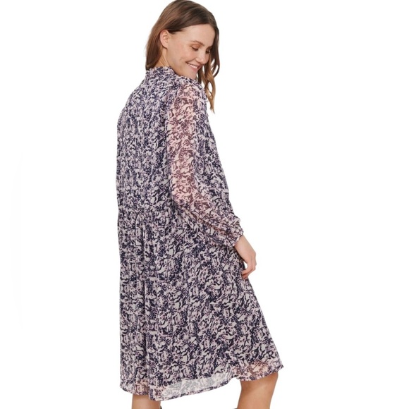 Saint Tropez PresleySZ Long Sleeve Midi Dress Mulberry Purple Size S - Picture 2 of 14